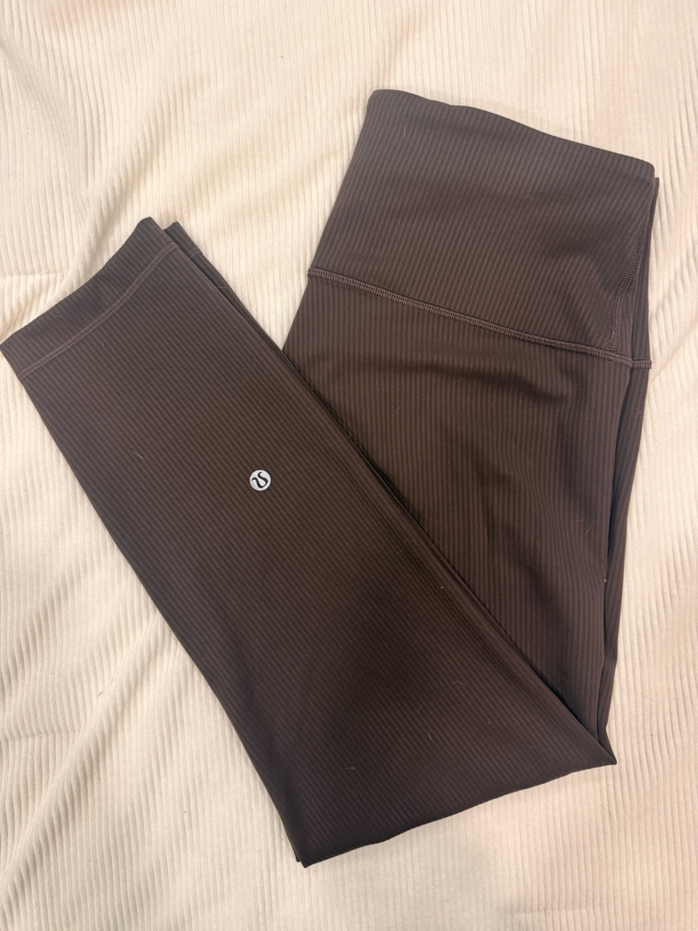 lululemon Wunder Train sz 10 ribbed espresso 23 inch